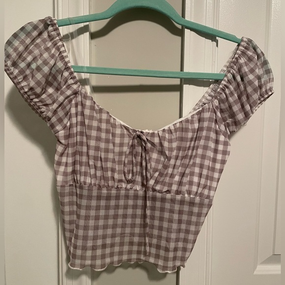 Checkered Crop Top - Picture 1 of 4